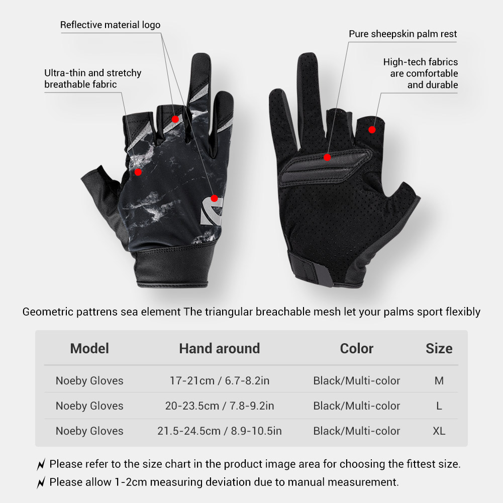 Noeby Half Finger Fishing Glov - Spearfishing Glove recensie en prijs